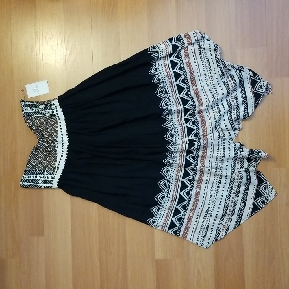 NWT Volcom Spinternship Dress Cotton Strapless Size S